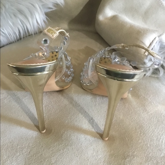 Cute Clear Rhinestone Heels - Picture 3 of 7